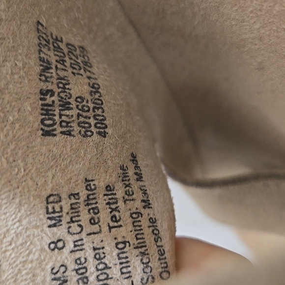 *NWT* Sonoma Taupe Leather Adjustable Straps Sandals Comfort Beach Summer, 8M - Picture 8 of 8